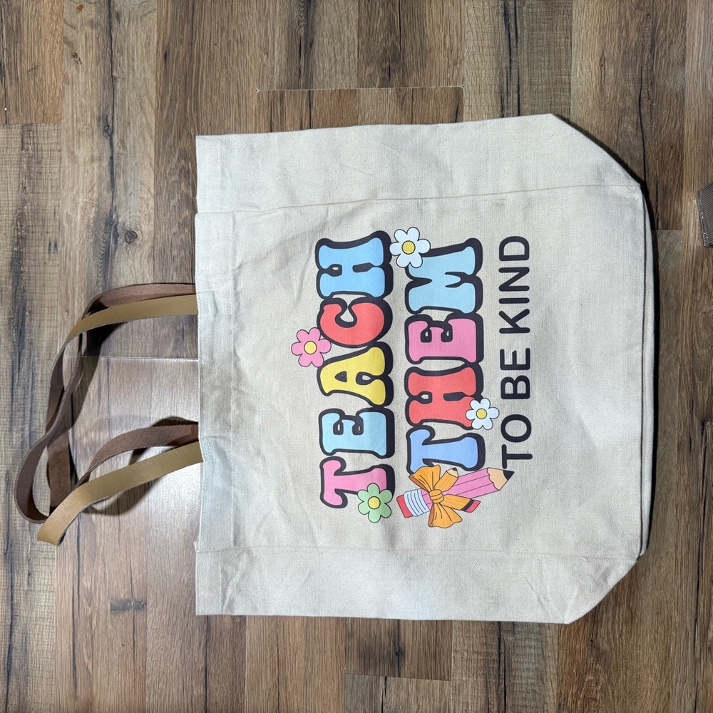 Chic Canvas Tote Bag with Kindness Message